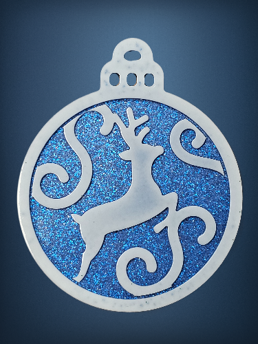 Runder Anhänger Blau 4er-Set